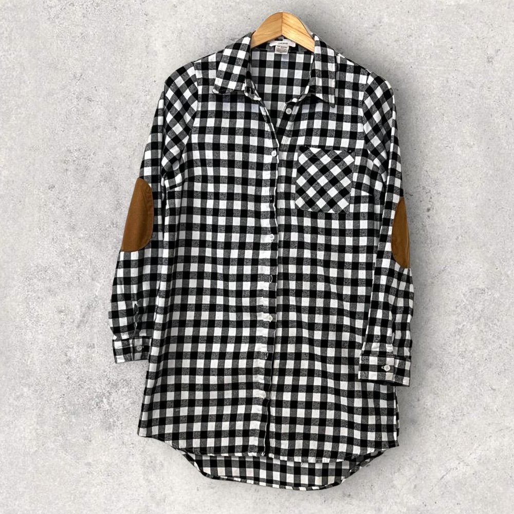 Sherish Women's Dress Shirt Button Down Gingham Size S Long Sleeve - Picture 1 of 5